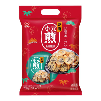NICE CHOICE Sesame Flavour Senbei 九福-芝麻小元煎 | Matthew's Foods Online