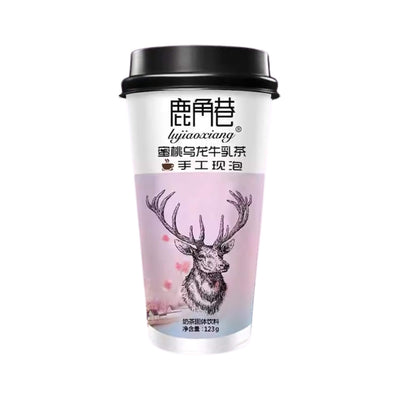 The Alley Lujiaoxiang Instant Milk Tea Peach Oolong 鹿角巷-手工現泡牛乳茶 | Matthew's Foods