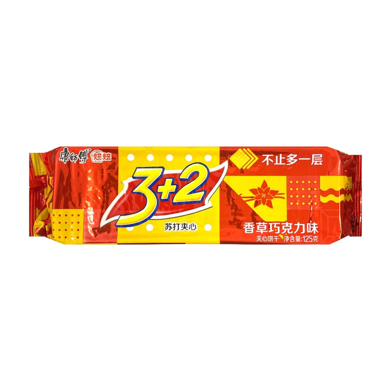 MASTER KONG 3+2 Cream Saltine Cracker - Vanilla Chocolate Flavour 康師傅-梳打夾心 | Matthew&