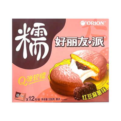 ORION Chocolate Mochi Pie - Red Bean Flavour 好麗友-麻薯派 | Matthew's Foods