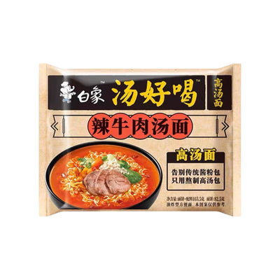 BAI XIANG Yummy Spicy Beef Soup Instant Noodle 白象-湯好喝高湯麵辣牛肉湯麵 | Matthew's Foods Online