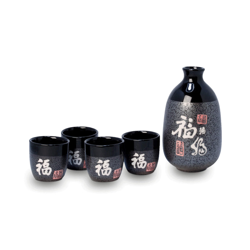 EDO “Fu” Pattern 5 Pieces Sake Set | Matthew&