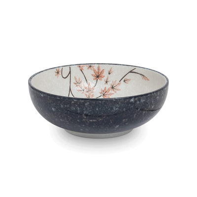 EDO Japanese Maple Leaf Pattern Flat Bowl | Matthew's Foods Online