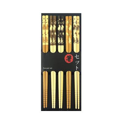 Japanese Cat Pattern Chopsticks Set | Matthew's Foods Online