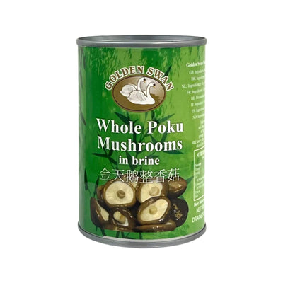 GOLDEN SWAN Whole Poku Mushrooms In Brine 金天鵝-整香菇 | Matthew's Foods