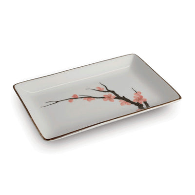 EDO Japanese Sakura Pattern Sushi Plate | Matthew's Foods Online