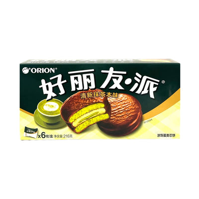 ORION Matcha Flavour Choco Pie 好麗友-清新抹茶本味派 | Matthew's Foods Online