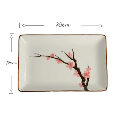 EDO Japanese Sakura Pattern Sushi Plate | Matthew's Foods Online