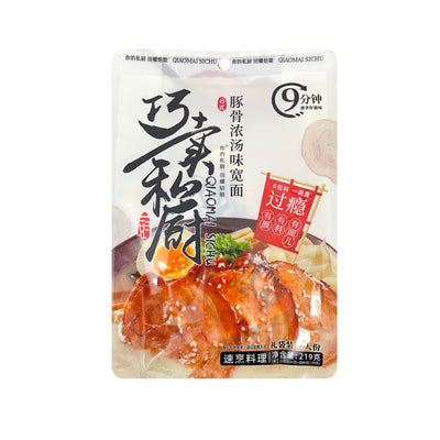 QM Tonkotsu Soup Wide Noodles 巧賣私廚-日式豚骨濃湯味寛麵 | Matthew's Foods Online