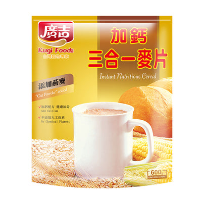 KUGI FOODS Instant Nutritious Cereal 廣吉-加鈣三合一麥片 | Matthew's Foods Online 