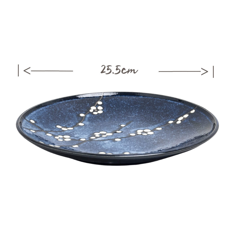 EDO Hana Blue Round Plate | Matthew&