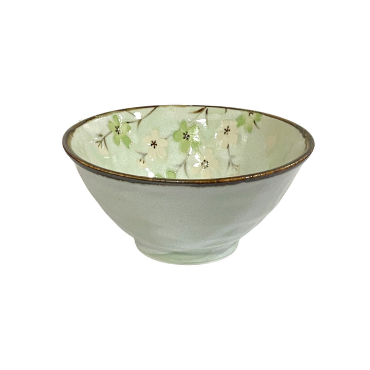 Japanese Green Cosmo Floral Pattern Bowl | Matthew&