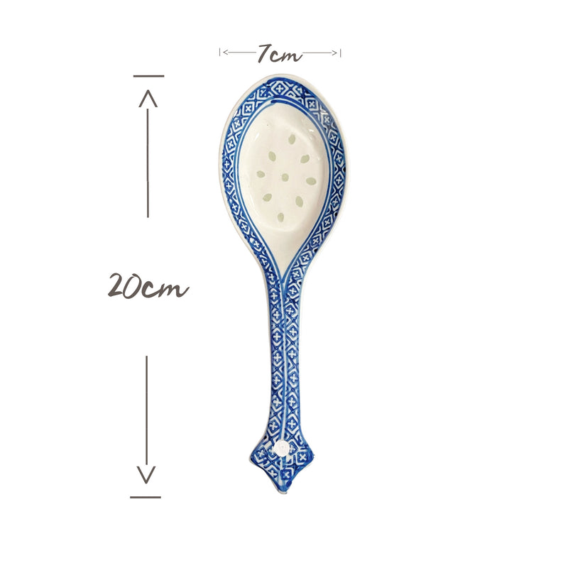 Blue Rice Pattern Serving Ladle | Matthew&