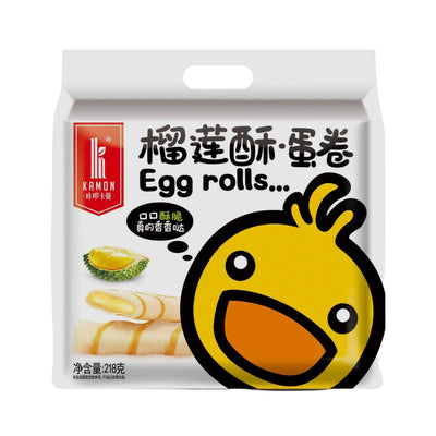 KAMAN Durian Flavour Egg Rolls 咔囉咔曼-榴槤酥蛋卷 | Matthew's Foods Online