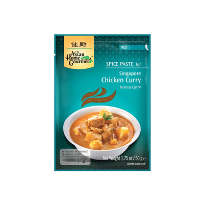 ASIAN HOME GOURMET Singapore Chicken Curry / Nonya Curry Spice Paste 
