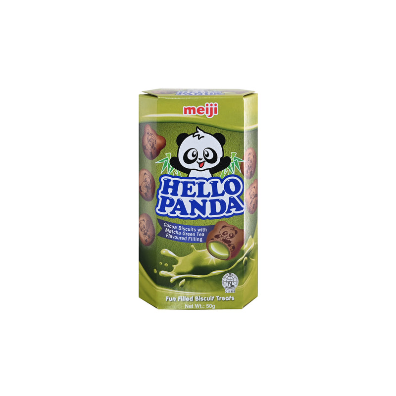 MEIJI - Hello Panda Cocoa Biscuit Treats - Green Tea Filling - Matthew&