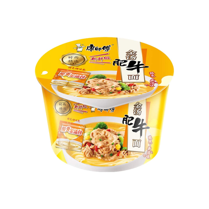 MASTER KONG Golden Stock Beef Bowl Noodle 康師傅-金湯肥牛碗麵 | Matthew&