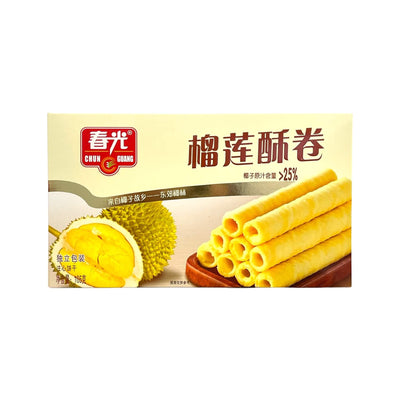 CHUN GUANG Durian Flavour Biscuit Roll 春光-榴蓮酥卷 | Matthew's Foods