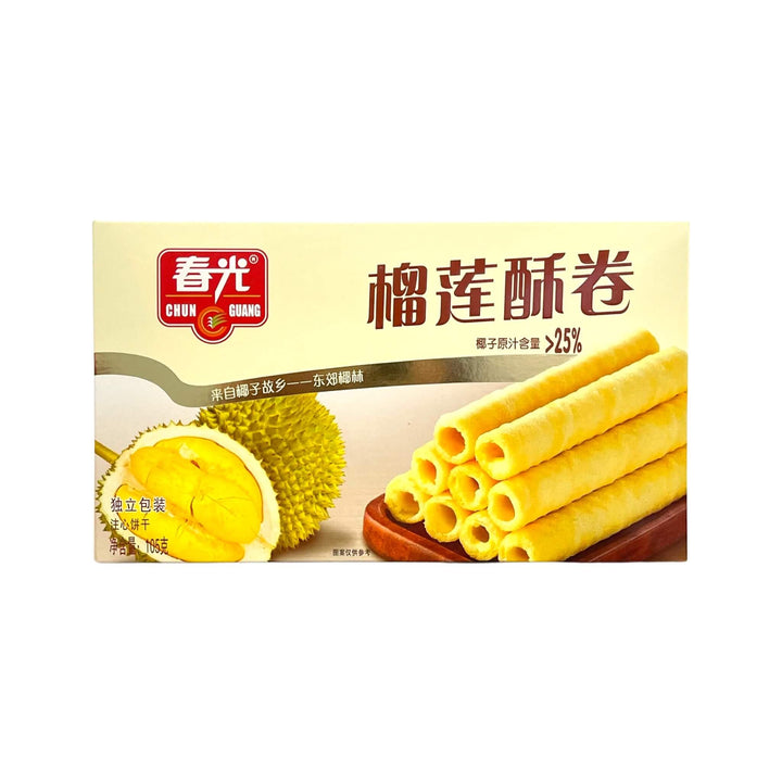 CHUN GUANG Durian Flavour Biscuit Roll 春光-榴蓮酥卷 | Matthew&