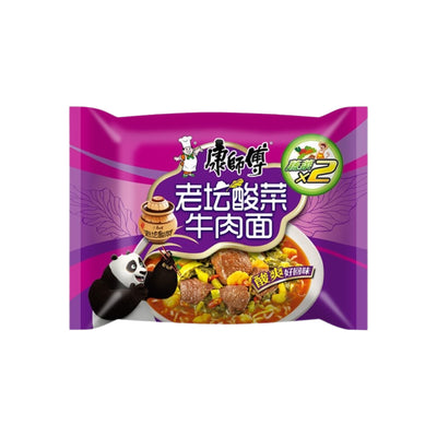 MASTER KONG Pickled Mustard & Beef Flavour Instant Noodle 康師傅-老壇酸菜牛肉麵 