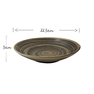 Japanese Black Shifuku Plate | Matthew's Foods Online 
