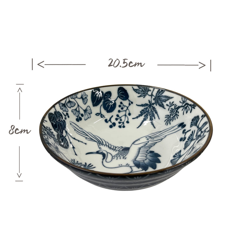 Buy TOKYO DESIGN STUDIO Japanese Crane Pattern Ramen Bowl | Matthew&
