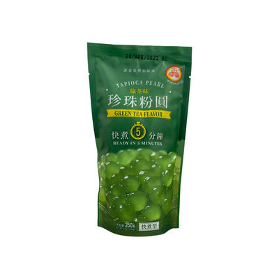 WFY - Green Tea Flavour Tapioca Pearl (五福圓 綠茶味珍珠粉圓） - Matthew's Foods Online