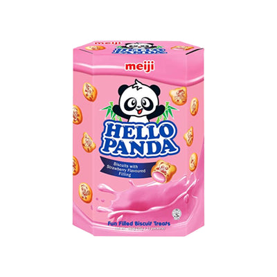MEIJI - Hello Panda Biscuit Treats - Strawberry Filling - Matthew's Foods Online