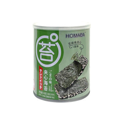 HOMABA Sesame Flavour Sandwich Seaweed 苔-芝麻味夾心海苔 | Matthew's Foods