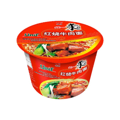 UNIF Roasted Beef Flavour Instant Bowl Noodle 統一紅燒牛肉碗麵 | Matthew's Foods 