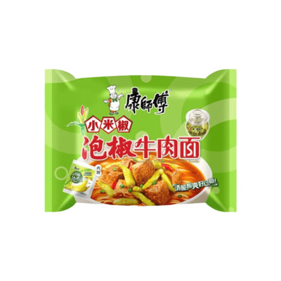 MASTER KONG Pickled Chilli & Beef Instant Noodle 康師傅-泡椒牛肉麵