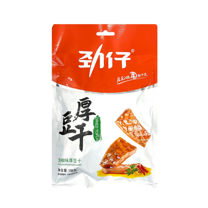 JINZAI Roasted Tofu Snack Pickled Pepper Flavour 勁仔-厚豆乾 | Matthew&