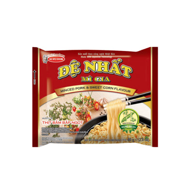 ACECOOK - De Nhat Mi Gia (Pork & Corn Instant Noodle) - Matthew's Foods Online
