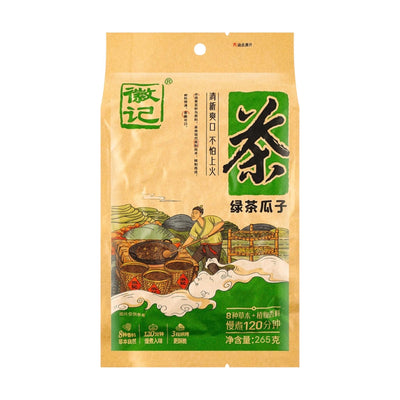 HJ Green Tea Sunflower Seeds Snack 徽記-綠茶瓜子 | Matthew's Foods Online