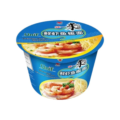 UNIF Shrimp Fish Flavour Instant Bowl Noodle 統一鮮蝦魚板碗麵 | Matthew's Foods