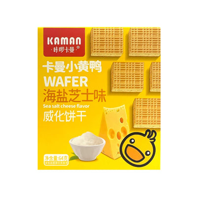 KAMAN Sea Salt Cheese Flavour Wafer 卡曼黃小鴨 海鹽芝士味威化餅乾 | Matthew's Foods