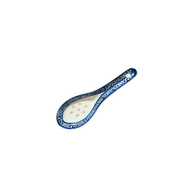 Chinese Blue Rice Pattern Spoon | Matthew's Foods Online