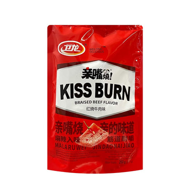 WEILONG Kiss Burn Gluten Slice Braised Beef Flavour 衛龍-親嘴燒 | Matthew's Foods Online