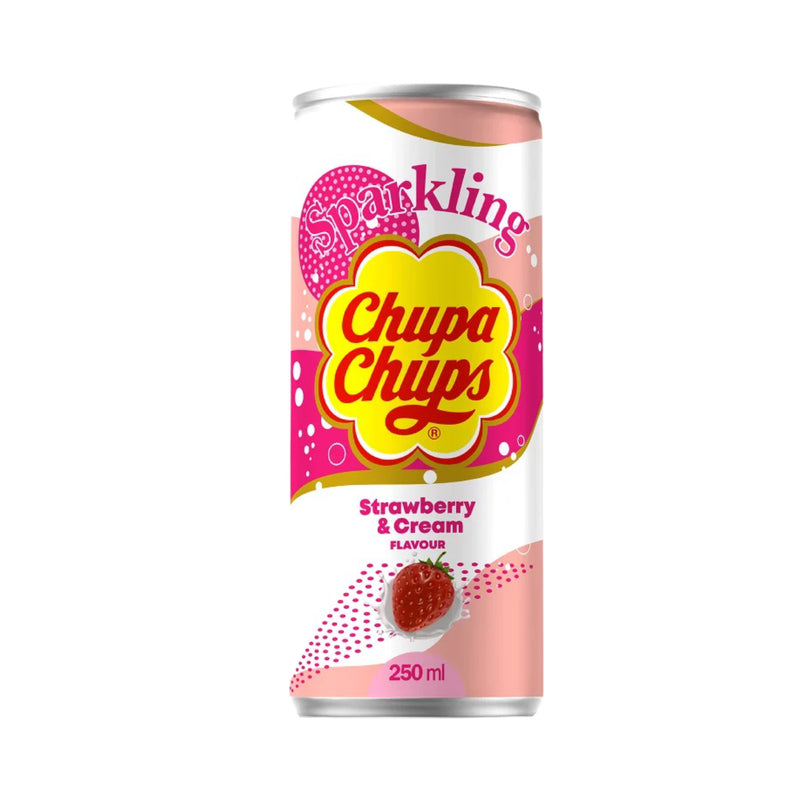 CHUPA CHUPS Strawberry & Cream Sparkling Soda Drinks | Matthew&