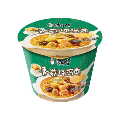 MASTER KONG Mushroom & Chicken Flavour Instant Bowl Noodle Soup (康師傅 即食碗麵) | Matthew's Foods Online Oriental Supermarket