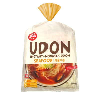 ALLGROO Fresh Instant Udon Noodles Seafood Flavour | Matthew's Foods Online 