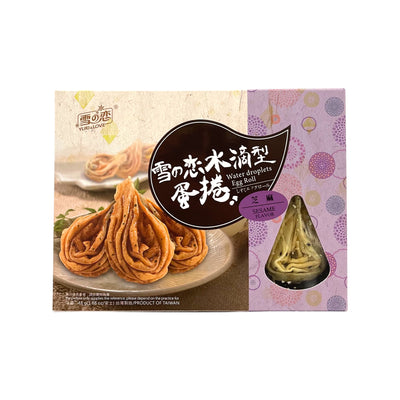 YUKI & LOVE Water Droplets Egg Roll Sesame Flavour (雪之戀 芝麻味水滴型蛋捲) | Matthew's Foods Online Oriental Supermarket