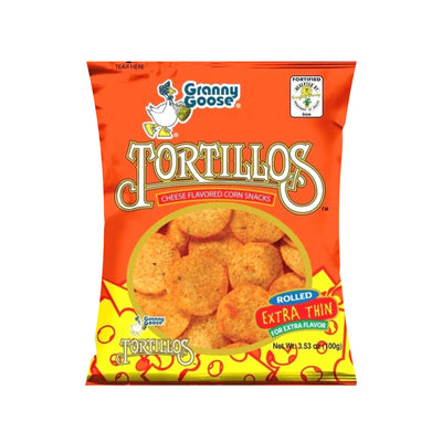 JACK ‘N JILL Granny Goose Tortillos Corn Snacks - Cheese Flavour | Matthew's Foods