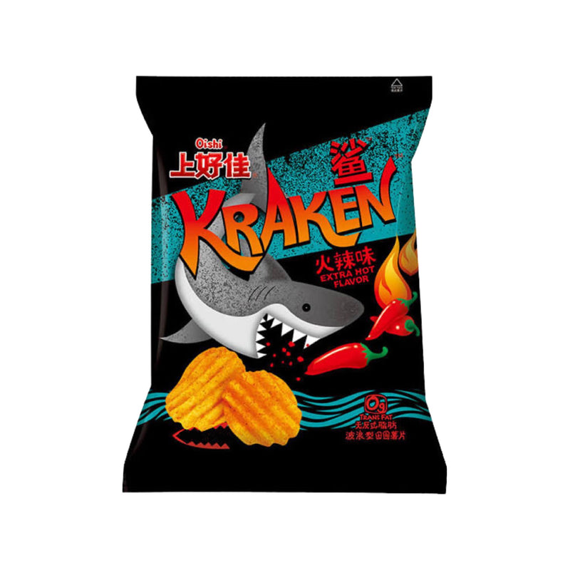 OISHI Kraken Extra Hot Ruffle Potato Chips (上好佳 火辣味薯片) | Matthew&