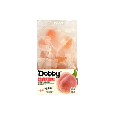 DOBBY White Peach Juice Sweets 哆比-蒟蒻白桃果汁軟糖 | Matthew's Foods Online 